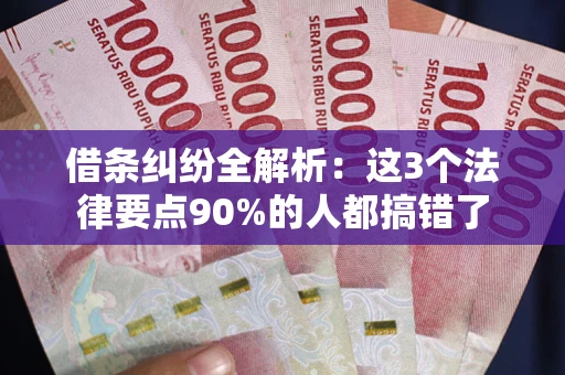 济南借条纠纷全解析：这3个法律要点90%的人都搞错了