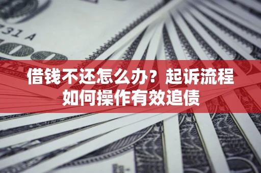 济南借钱不还怎么办？起诉流程如何操作有效追债