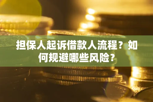 济南担保人起诉借款人流程？如何规避哪些风险？