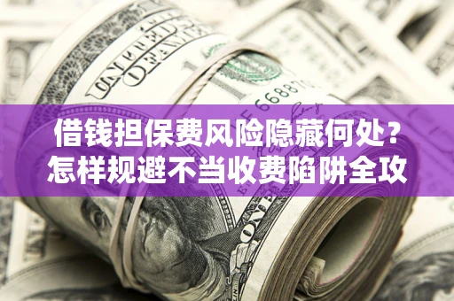 济南借钱担保费风险隐藏何处？怎样规避不当收费陷阱全攻略！