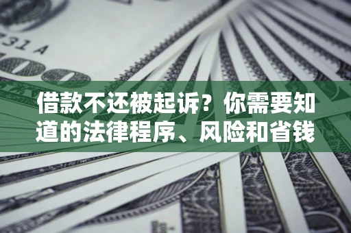 济南借款不还被起诉？你需要知道的法律程序、风险和省钱技巧