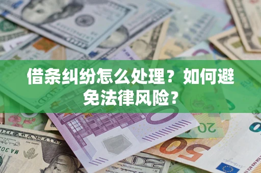 济南借条纠纷怎么处理？如何避免法律风险？