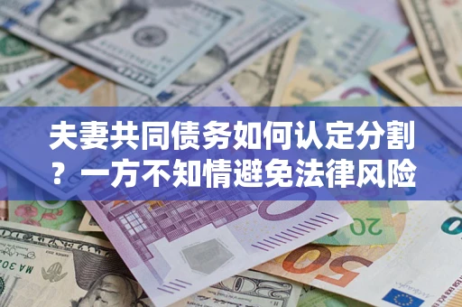 济南夫妻共同债务如何认定分割？一方不知情避免法律风险必看！